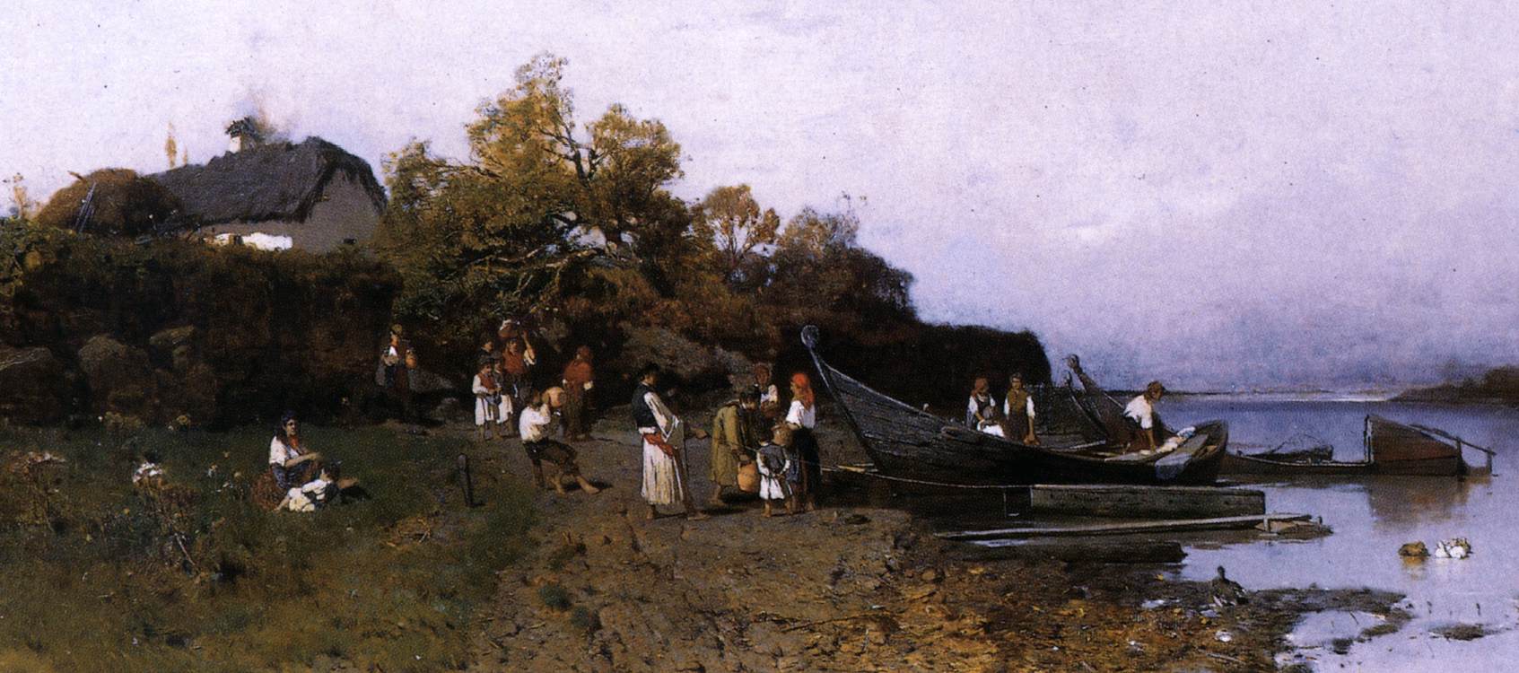 Bac des pêcheurs sur la rivière Tisza (détail)