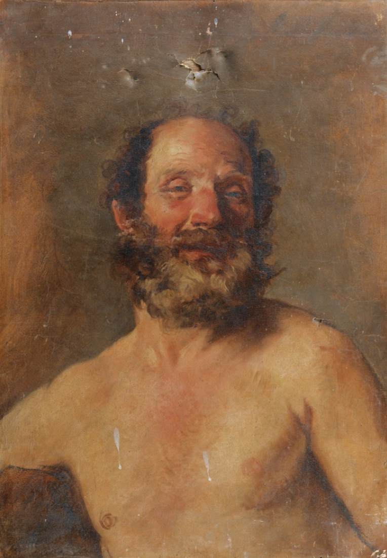 Étude d'un homme barbu